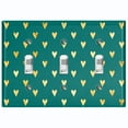 thumbnail image 1 of Metal Light Switch Plate Cover Elegant Yellow Heart Damask Green DAM093, 1 of 15