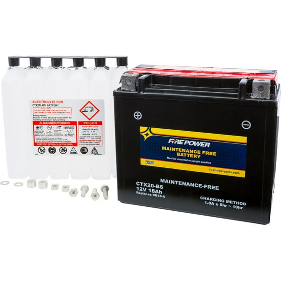 Fire Power Maintenance Free Battery CTX20-BS Compatible With Indian Chief 1999-2001