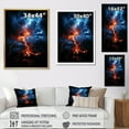 thumbnail image 4 of Designart "Electric Dance Orange Storm" Landscape & Nature Floater Framed Canvas Print, 4 of 7