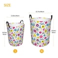 thumbnail image 5 of Daiia Doodle Fruits Round Laundry Basket with Handles Thickened Waterproof Circular hamper,Dirty Clothes Storage Basket for Bedroom,Bathroom,College Dorm-Small, 5 of 8