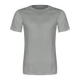 thumbnail image 5 of Yifymode Men's Waffle Knit Crew Neck Short Sleeve T-Shirt, Classic Fit Textured Breathable Casual Top Gray XL, 5 of 5