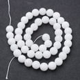 thumbnail image 3 of 1strand Natural White Jade Beads Strands Dyed & Heated Round White 8mm Hole: 1mm about 46pcs/strand 15 inch, 3 of 3