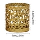 thumbnail image 3 of Candelabro geométrico de oro | Candelabro de hierro calado • Tono dorado • Decoración moderna del hogar • Tamaños variados 2,36x2,36x1,97 pulgadas – 3,35 pulgadas | Ligero | Adorno de una pieza, 3 of 6