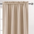 thumbnail image 3 of Blackout Curtain Blinds Thermal Insulated Room Darkening Curtains,for Bedroom Nursery Office Noise Reducing Grommet Curtain Short Drapes,42*54in Brown, 1 Panel, 3 of 7
