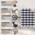 thumbnail image 4 of Ottomanson Buffalo Plaid Area Rug 5' x 6'6" - Non Slip Low Pile Carpet, Black/White, 4 of 9