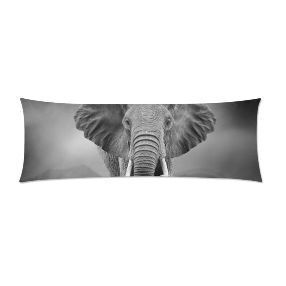 MKHERT Elephant Body Pillowcase Pillow Protector Cushion Cover 20x60 inch