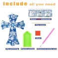 thumbnail image 2 of DIY colgantes de cruz arte artesanal copo de nieve Santa Claus conjunto de mosaico de una cara Hugtrwg Para estrenar, 2 of 9