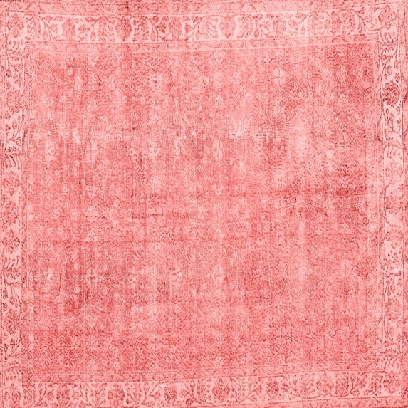 Ahgly Company Indoor Square Persian Red Traditional Area Rugs, 3' Square