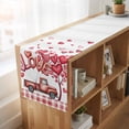 thumbnail image 6 of Table Runners 72 Inches Long Dress Scarves, Valentine's Day Farmhouse Kitchen Table Runner, Coffee Tablerunners, Red Love Balloons Trees Truck Pink Plaid 14x72 Inch, 6 of 9