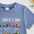 thumbnail image 4 of Splozh Boys Short Sleeve Shirt 18 24 Months 2T 3T 4T 5T Crewneck Graphic Tees Cotton Daily Wear for Kids Boys Summer Shirts Boys Summer Clothes,Blue,2-3 Years, 4 of 6