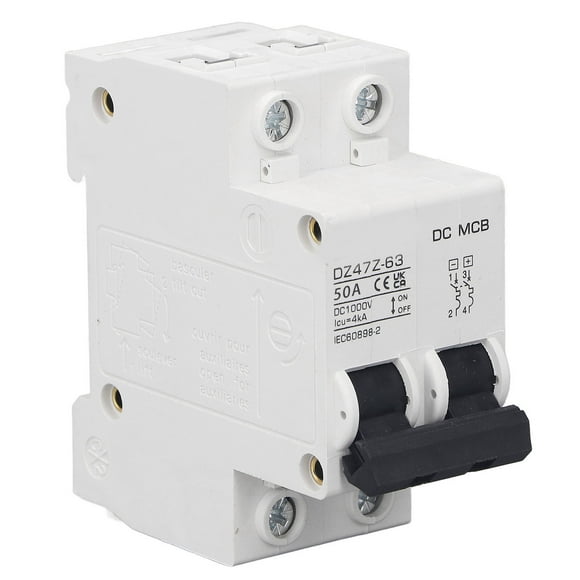 DC Circuit Breaker, Electromagnetic Tripping System, Modular Structure, 4kA Breaking Capacity, Screw Clamp, 35mm DIN Rail Installation
