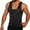 Black, variant on Men's Solid Color Abdominal Sports Body Shaping Vest, Sauna Suit, Made of PU, with Sexy Fishnet Mesh, Suitable for Fitness, Multiple Sizes