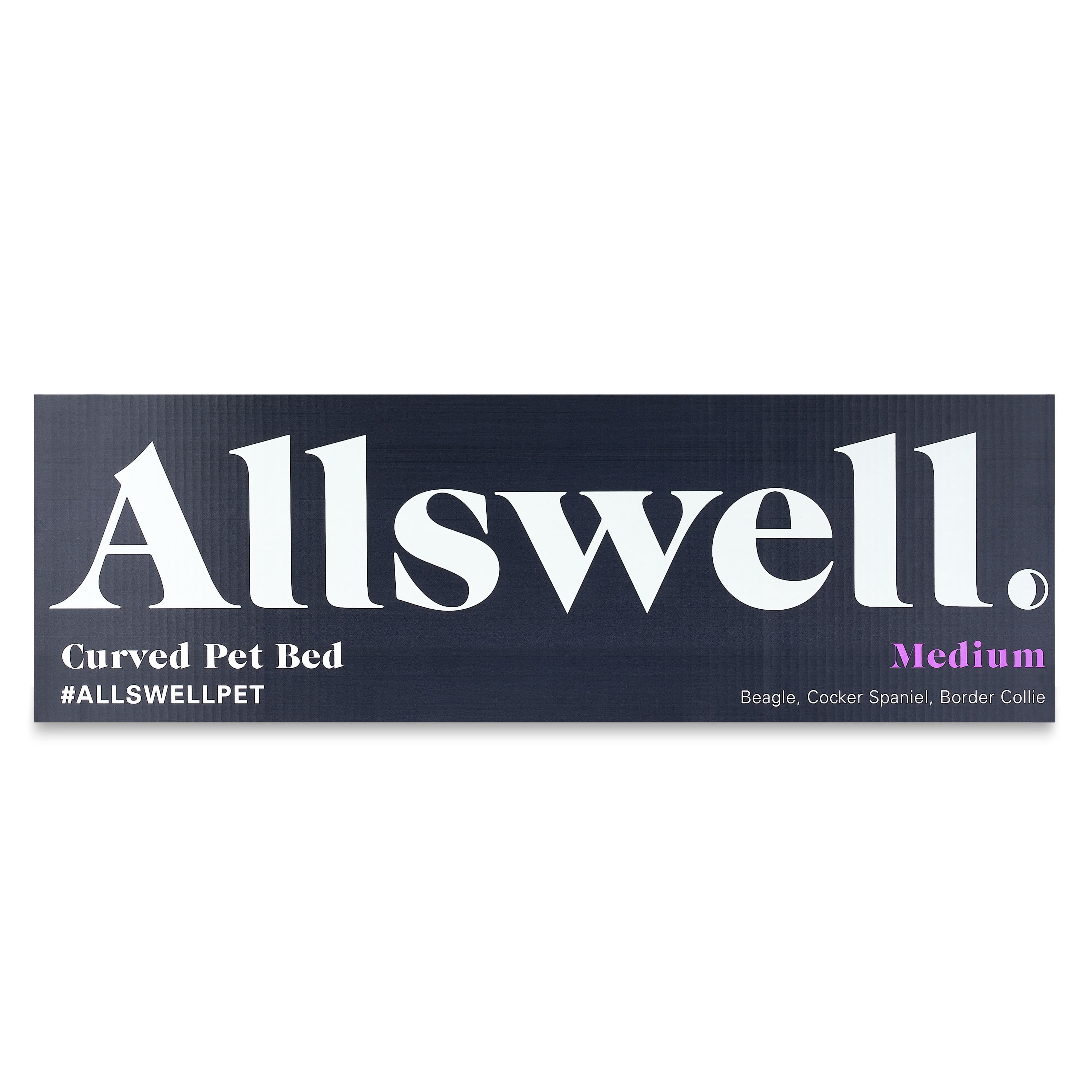 Allswell Premium Curved Large Pet Bed with Plush Topper, Gray