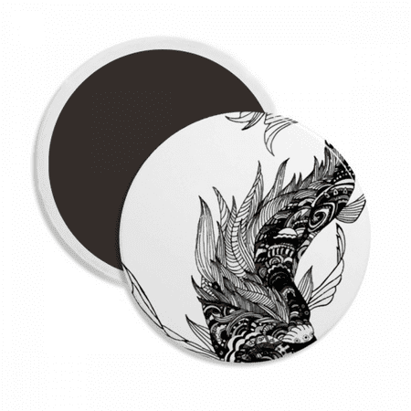 

Masterpiece the Classic of Mountains Drawing Round Ceracs Fridge Magnet Keepsake Decoration