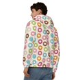 thumbnail image 4 of Kdxio Colorful Donuts Print Men Hoodies Casual Hoodies for Men with Zip Pockets Full Zip Long Sleeve Sweatshirt Sports Hooded Jacket-XX-Large, 4 of 5