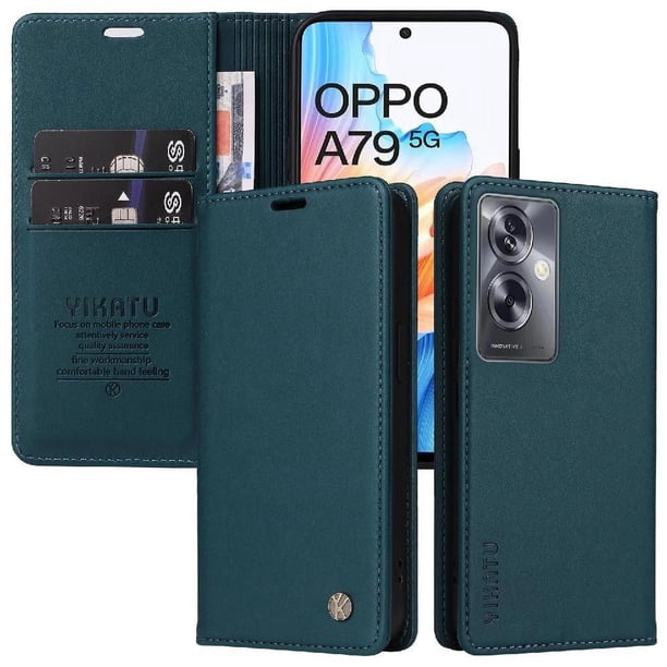 Funda para OPPO A79 5G Estuche de Cuero PU Tipo Cartera con Ranuras para Tarjetas y Cierre Magnético