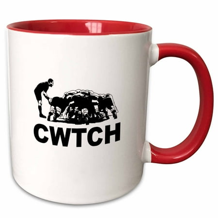 3drose Cwtch Welsh Rugby Humour Rugby Players 11oz Two-tone Red Mug