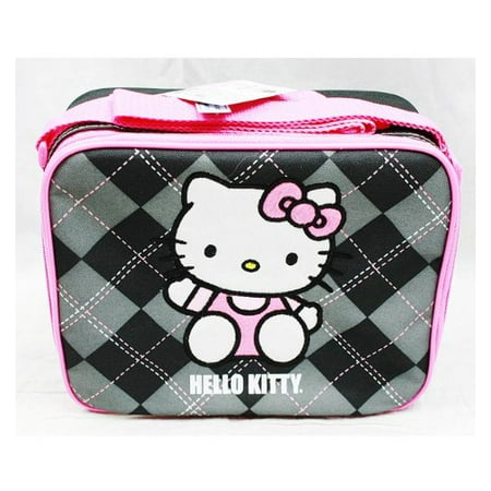O Kitty Lunch Box Bag Gray Checker Canada