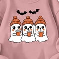 thumbnail image 2 of Cethrio Girls Halloween Sweatshirts, Fall Winter Printed Crew Neck Long Sleeve Halloween Tops Pink Size 5-6 T, 2 of 4