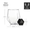 thumbnail image 4 of Viski Tumblers and Basalt Stone Set, Whiskey Glasses and Stones, Set of 4, 4 of 7