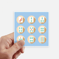 thumbnail image 1 of Flush Mahjong Slot Game Art Deco Fashion Sticker Square Waterproof Stickers Wallpaper Car Decal, 1 of 1