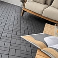 thumbnail image 6 of 44Pcs Interlocking Patio Deck Tiles, 12 x 12in, Waterproof Floor Tiles for Porch, Poolside, Balcony, Backyard, Dark Gray, 6 of 12
