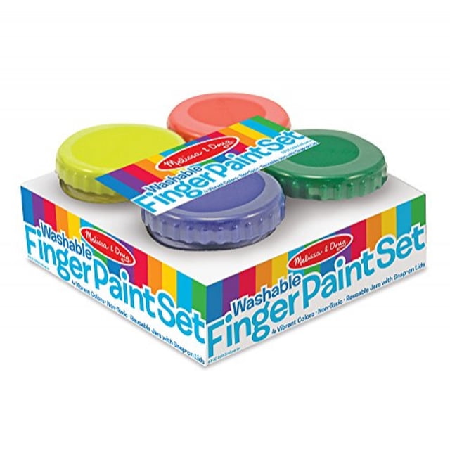 Melissa & Doug Juego de Pintura para Dedos (4 piezas) - Rojo, Amarillo, Azul, Verde Melissa & Doug Melissa & Doug