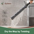 thumbnail image 4 of Eyliden Cotton Twist Mop with 2 Removable Washable Heads, 57.5 in Silver Long Handle, Gray Color, 4 of 8