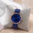 thumbnail image 3 of Resicozy Watches for Women Rose Gold Round Wrist Watch Elegant No Number Simple Watch Watches 2026 Red One Size, 3 of 3