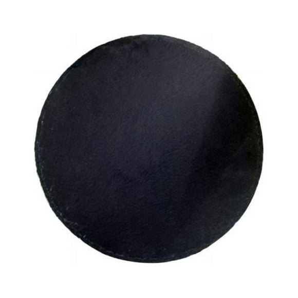 Drink Coaster Handmade Round Slate Stone Coaster for Bar Kitchen Home Decor, Black, 3.9 Inches in Diameter