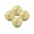 thumbnail image 7 of 13 Inch Round Placemats Set of 4, Easter Bunny Non Slip Heat Insulation PP Table Mats, Yellow Rabbit Spring Flowers Leaves Rustic Plants Washable Place Mats for Kitchen Dining Party Table Decor, 7 of 7