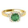 thumbnail image 2 of Mauli Jewels Rings for Women 1.25 Carat Diamond And Emerald Ring 4-prong 14k Yellow Gold, 2 of 7