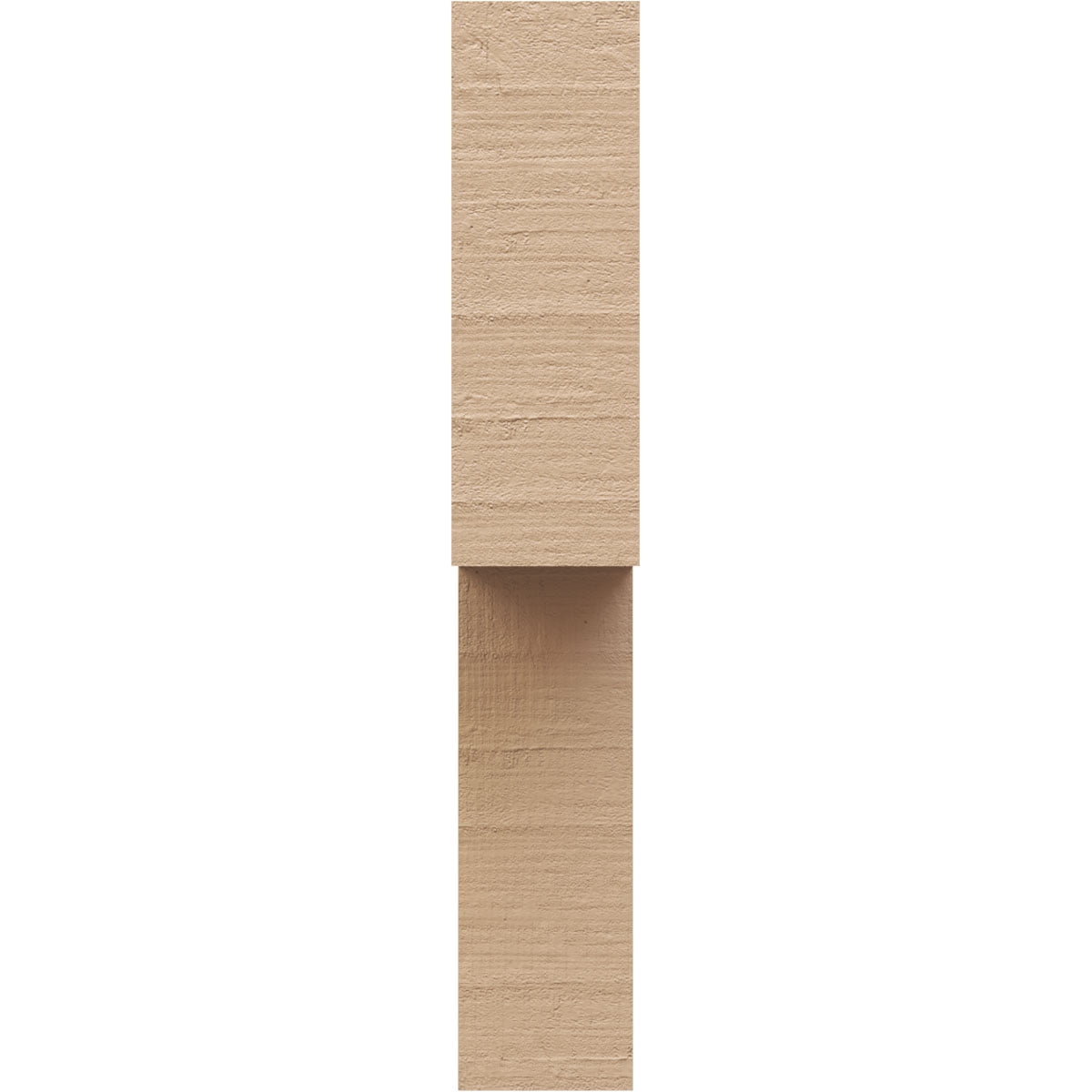 3"W x 6"D x 18"H Thin Chapel Hill Rough Cedar Woodgrain TimberThane Corbel, Primed Tan