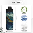 thumbnail image 3 of KLL Surfing Turtle Pattern 18oz Insulated Water Bottle, Stainless Steel Sports Water Cup Flask with Spout and Handle Lid for Sports Travel Car& School, 3 of 7
