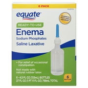 Equate Enema Sodium Phosphates Saline Laxative, 4.5 fl. oz., 6 Count