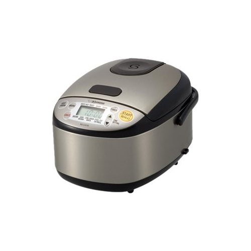 0.6-Quart Rice Cooker - Stainless black