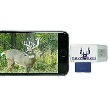 Trail Cam Tracker Trail Camera SD Card Reader for iPhone & Android - The BEST & FASTEST Game Camera SD Card Viewer - For Serious Hunters & Trail Cam Users - FREE TRAVEL CASE & EXTENDER for (Best Iphone Adult Games)