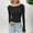 #0079-Black, variant on Ailaofu Long Sleeve Shirts for Women 2025 Fall Boat Neck Ribbed Knit Ruched Fitted Going Out Tops Casual Basic Tees