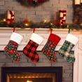 thumbnail image 6 of Classic Christmas Stocking. Red Christmas Tree Hanging Stockings with White Snowflakes Decoration for Family Christmas Holiday Xmas Gift (Small 9 Inch), 6 of 6