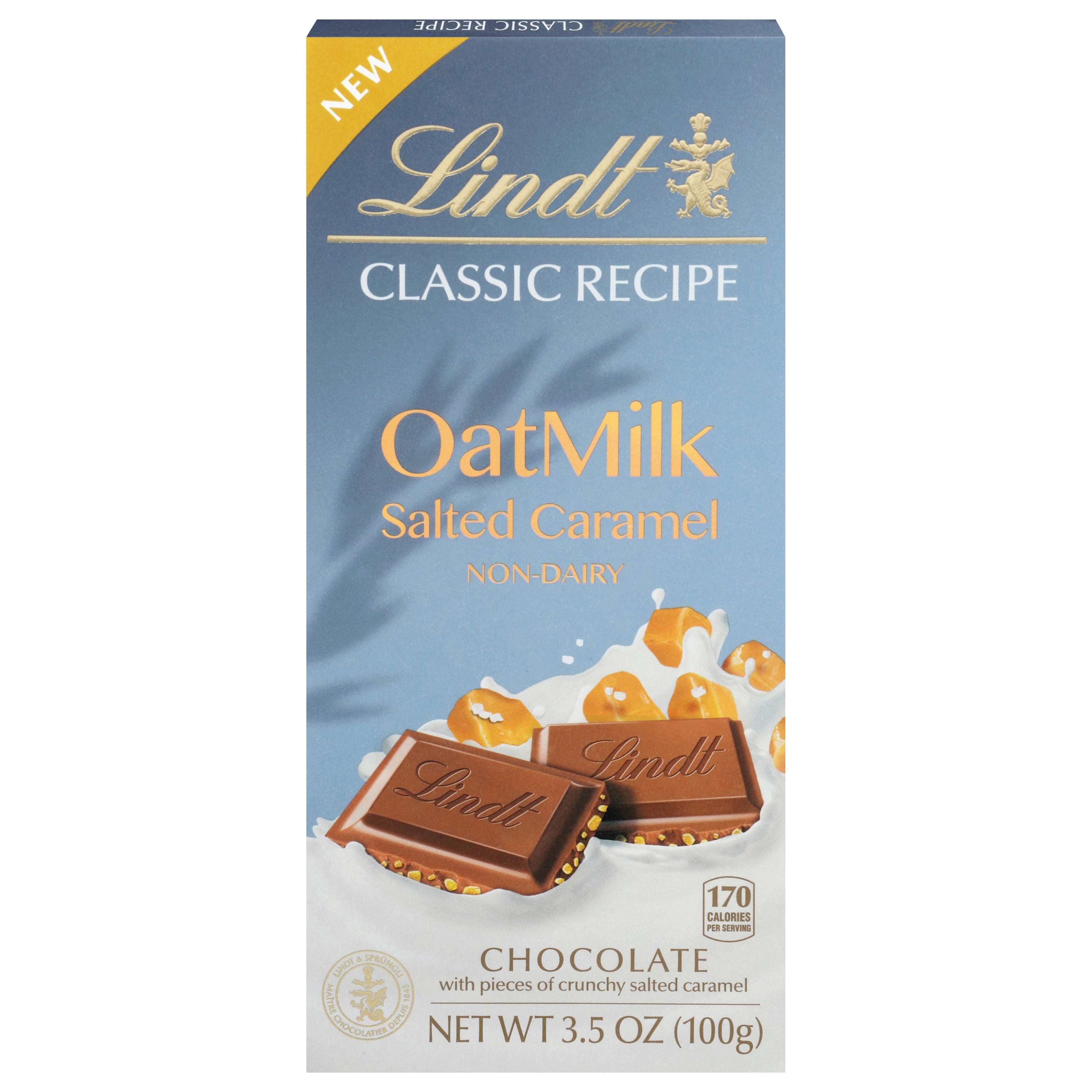 Lindt Oatmilk Salted Caramel Non-Dairy Chocolate bar 3.5 oz