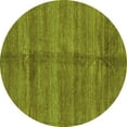 thumbnail image 1 of Ahgly Company Indoor Round Oriental Green Modern Area Rugs, 5' Round, 1 of 4