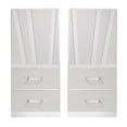 thumbnail image 5 of New Classic Furniture Europa 7-Piece Wood Queen Bedroom Set (B/Dr/Mr/2Ns with Panels), White, 5 of 14