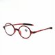 thumbnail image 3 of Gafas de lectura retro de montura completa, redondas, blancas, pequeñas, estilo literario fresco, espejo Prince, 3 of 5