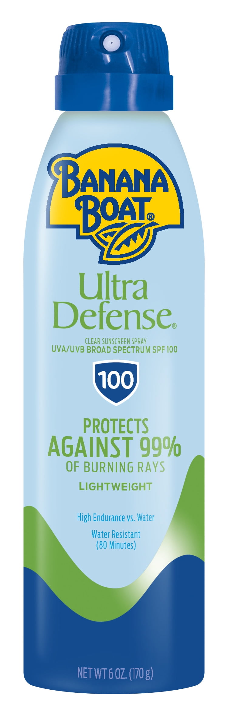 Banana Boat Ultra Defense Clear Sunscreen Spray SPF 100, 6 oz