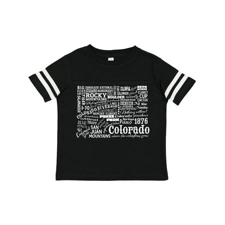 

Inktastic Colorado Word Salad- State Outline Gift Toddler Boy or Toddler Girl T-Shirt