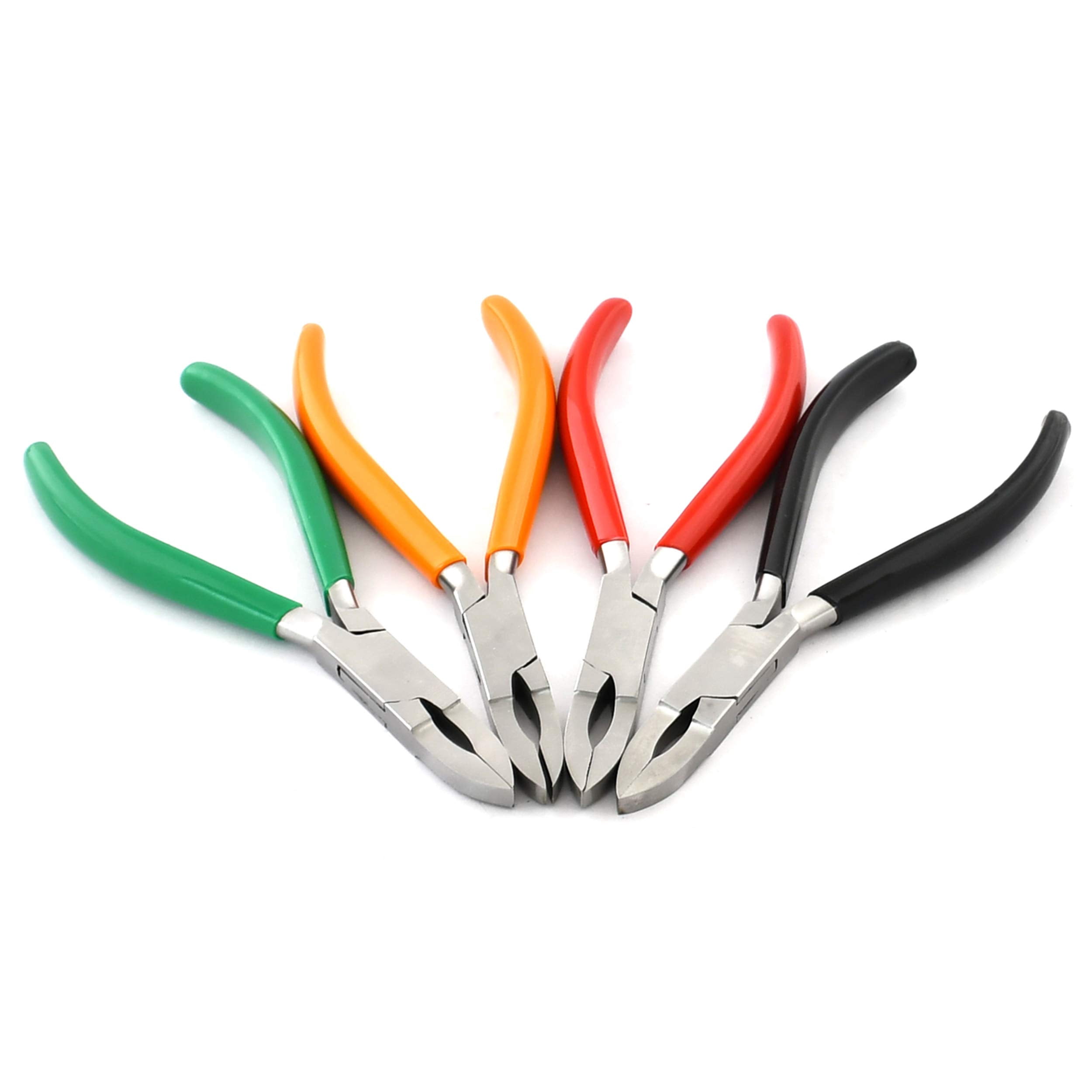 OdontoMed2011 Set of 4 Pieces Loop Closing Pliers Perfect for Closing Jump Rings (Mix Color Grip)