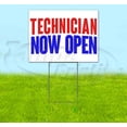 thumbnail image 1 of Technician Now Open (18" x 24") Yard Sign, Includes Metal Step Stake, 1 of 6