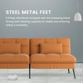thumbnail image 6 of COMHOMA Convertible Futon Sofa Bed Upholstered Futon Couch Fabric Sleeper Sofa, Cinnamon Brown, 6 of 9