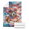 thumbnail image 2 of Pitbull Patriotic Welcome for 4Th of July Independence Day Cozy Fleece Blanket Terrier Dog Lover Warm Soft Throw Blanket - 00010, 2 of 5