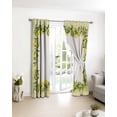 thumbnail image 3 of Summer Lemons Blackout Curtains for Bedroom/Living Room, Thermal Insulated Kitchen Curtains, Farmhouse Fruits Yellow Buffalo Plaid Grommet Darkening Window Treatment Drapes 52"x63"x2, 3 of 8